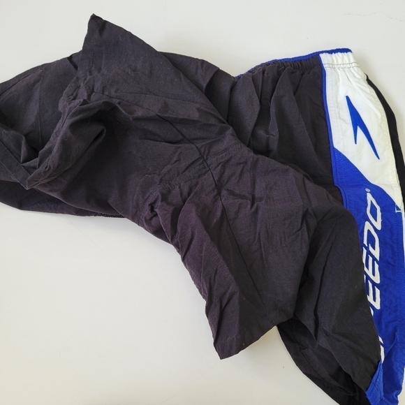 Vintage Speedo Swimming Trunks Black Size Mens Medium Swim Nautical - Picture 13 of 13